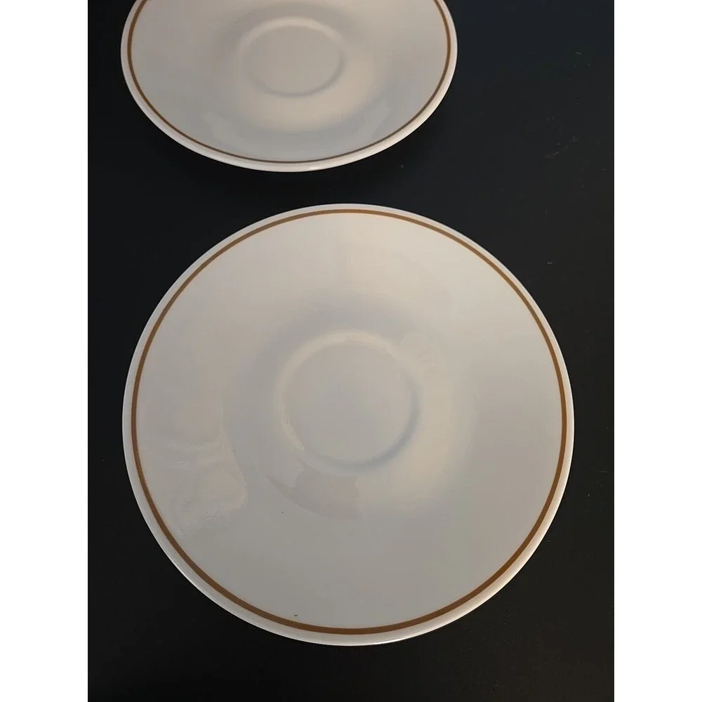 Corelle Indian Summer Saucers‎ Ginger Brown Band Corning 6